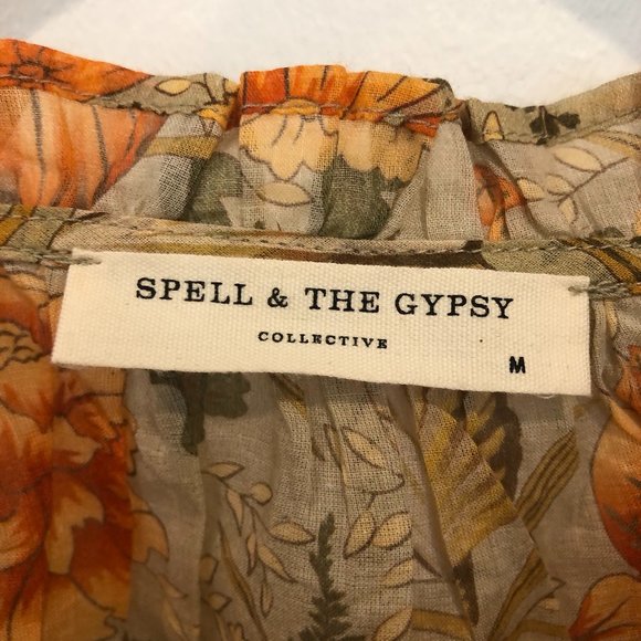 Spell & the Gypsy Seashell Blouse NEW Floral Top - Picture 3 of 16